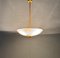 Vintage Milk Glass Pendant Light from VEB Leuchtenbau Arnsdorf, 1950s 3