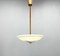 Vintage Milk Glass Pendant Light from VEB Leuchtenbau Arnsdorf, 1950s 11