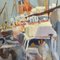 Jules Van De Leene, Marine Liner at Dock, 1920s, Gouache 3