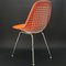 Orange & White Wire Chair by Charles and Ray Eames for Herman Miller, 1965, Image 4