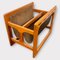 Danish Magazine Rack in Teak and Leather with Double Storage Compartment attributed to Aksel Kjersgaard for Salin Möbler, 1960s 6