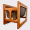 Danish Magazine Rack in Teak and Leather with Double Storage Compartment attributed to Aksel Kjersgaard for Salin Möbler, 1960s 11