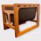 Danish Magazine Rack in Teak and Leather with Double Storage Compartment attributed to Aksel Kjersgaard for Salin Möbler, 1960s 1