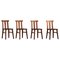 Swedish Modern Dining Chairs in Pine in the style of Axel Einar Hjorth, 1950s, Set of 4 1