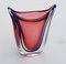 Sommerso Vase aus Muranoglas von Flavio Poli für Avem, 1960er 2