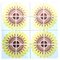 Iris Starburst Tiles, Italy, 1970s, Set of 24 1