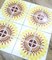 Iris Starburst Tiles, Italy, 1970s, Set of 24 4