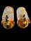 Bicolore Glass Murano Wall Lights attributed to Mazzega, Italy, 1970s, Set of 2, Image 3