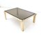 Brass Coffee Table with a Smoked Glass Top, 1970s 1