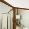 Italian Art Deco Self-Supporting Floor Mirror in Wood, 1940s 6
