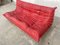 Sofá Togo vintage de cuero de Ligne Roset, años 80, Imagen 3