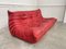Sofá Togo vintage de cuero de Ligne Roset, años 80, Imagen 7