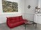 Sofá Togo vintage de cuero de Ligne Roset, años 80, Imagen 4