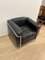 Sillón Club LC2 de cuero negro con estructura cromada de Le Corbusier para Cassina, 1965, Imagen 5