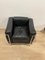Sillón Club LC2 de cuero negro con estructura cromada de Le Corbusier para Cassina, 1965, Imagen 2