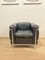 Sillón Club LC2 de cuero negro con estructura cromada de Le Corbusier para Cassina, 1965, Imagen 9