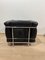 Sillón Club LC2 de cuero negro con estructura cromada de Le Corbusier para Cassina, 1965, Imagen 7