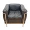 Sillón Club LC2 de cuero negro con estructura cromada de Le Corbusier para Cassina, 1965, Imagen 1