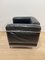 Sillón Club LC2 de cuero negro con estructura cromada de Le Corbusier para Cassina, 1965, Imagen 6