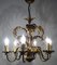 Lustre Palmier Hollywood Regency en Métal Doré, 1960s 12