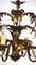 Lustre Palmier Hollywood Regency en Métal Doré, 1960s 5