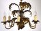 Lustre Palmier Hollywood Regency en Métal Doré, 1960s 1