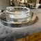 Minimalist Silver Plated and Glass Bowl by Lino Sabattini, 1980s, Image 4