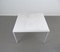 Quadratischer Weißer Couchtisch mit Intarsierter Travertin Tischplatte, Italien, 1960er 13