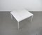 Quadratischer Weißer Couchtisch mit Intarsierter Travertin Tischplatte, Italien, 1960er 11