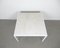 Quadratischer Weißer Couchtisch mit Intarsierter Travertin Tischplatte, Italien, 1960er 15