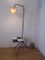 Vintage Floor Lamp with Magazine Holder & Table, Image 4