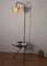 Vintage Floor Lamp with Magazine Holder & Table 6