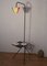 Vintage Floor Lamp with Magazine Holder & Table, Image 6