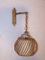 Mid-Century Rattan Wandlampe 1