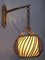 Mid-Century Rattan Wandlampe 8