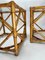 Bamboo and Glass Nightstands attributed to Vivai Del Sud, Italy, 1970s, Set of 2 5