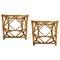Bamboo and Glass Nightstands attributed to Vivai Del Sud, Italy, 1970s, Set of 2 1