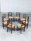 Chaises de Salle à Manger Provincial Design Rush, France, 1940s, Set de 8 23