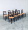 French Provincial Design Rush Dining Chairs, 1940s, Set of 8 33