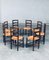 Chaises de Salle à Manger Provincial Design Rush, France, 1940s, Set de 8 25