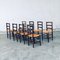 French Provincial Design Rush Dining Chairs, 1940s, Set of 8 30