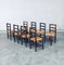 Chaises de Salle à Manger Provincial Design Rush, France, 1940s, Set de 8 32