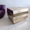 Large Vintage Gold Cube Coffee Table, 1980s, Image 7
