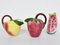 Italian Dolce Vita Ceramic Fruit Pitchers from Laveno, Italy, 1960s, Set of 3 1