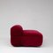 Kirschrotes Samt Strips Sofa von Cini Boeri für Arflex, 1960er, 2er Set 4