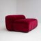 Kirschrotes Samt Strips Sofa von Cini Boeri für Arflex, 1960er, 2er Set 5