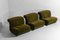 Italian Modular Sofa in Lush Green Velvet with Minimalist Frame, 1970s, Set of 5 13