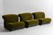 Italian Modular Sofa in Lush Green Velvet with Minimalist Frame, 1970s, Set of 5 2
