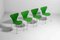 Chaises en Tissu Vert Foncé par Arne Jacobsen pour Fritz Hansen, 1980s, Set de 4 1