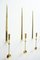 Swedish Brass Candle Sconces by Pierre Forssell for Skultuna, 1970s, Set of 10 5